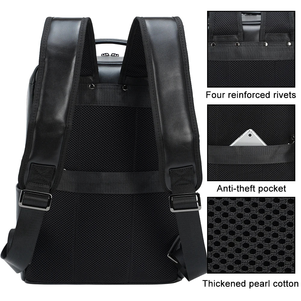 Black Leather Backpack