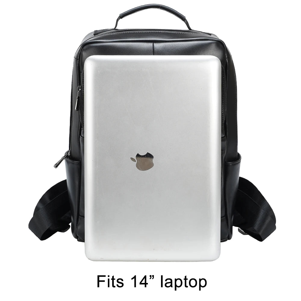 Black Leather Backpack