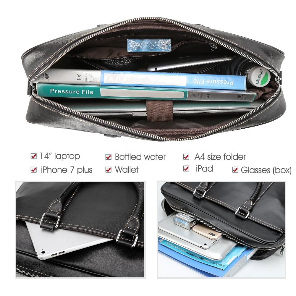 Black Leather Briefcase